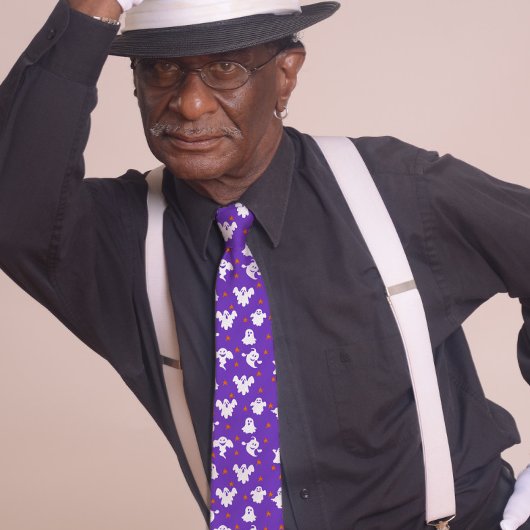 Leuke Geesten Halloween Paarse Stropdas