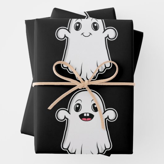 Leuke geesten met verschillende uitdrukkingen Hall Inpakpapier Vel (In situ)