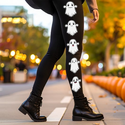 Leuke geesten met verschillende uitdrukkingen Hall Leggings