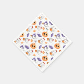 Leuke Geesten Pompoen Halloween Pattern Baby showe Servet (Hoek)