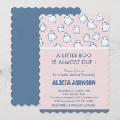 Leuke geesten roze Halloween Kaart (Voorkant / Achterkant)