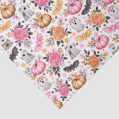 Leuke Geesten, Vleermuizen, Pompoenen en Bloemen H Tissuepapier (Detail)