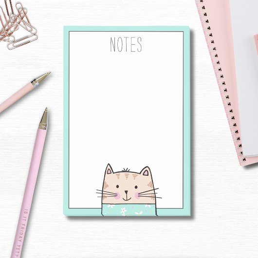 Leuke geïllustreerde kat post-it® notes