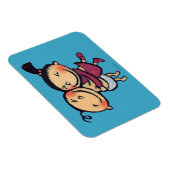 Leuke geïllustreerde peuters knuffelen magneet (Rechterzijde)