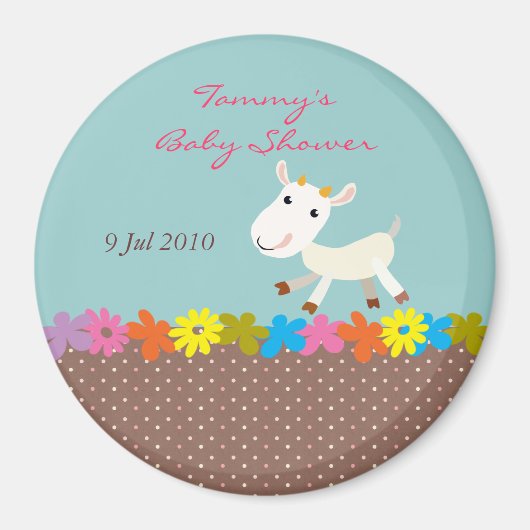 Leuke Geit Baby shower Magnet -  (Voorkant)