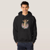 Leuke Geit Met Leopard Hoofdband Boho Bloem Leuk G Hoodie (Voorkant volledig)