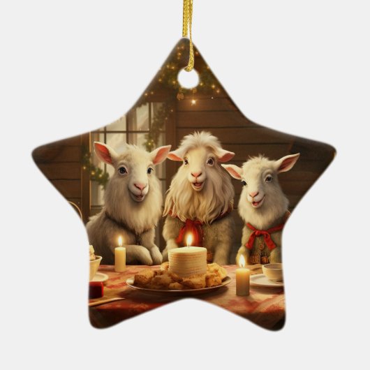 Leuke Geit Ornament Decor, Cadeaus voor Geitenlief (Achterkant)