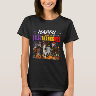 Leuke Geiten Mummy Pilgrim Santa Kostuum Happy Hal T-shirt