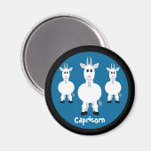 Leuke Geiten Steenbok Zodiac Sign Custom Blauw Magneet (Voorkant / Achterkant)