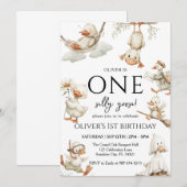 Leuke Gekke Gans ,One Gekke Gans 1st Party Kaart (Voorkant / Achterkant)