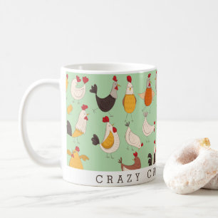 Leuke gekke kip dame koffiemok