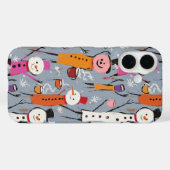 Leuke Gekke sneeuwpoppen Drink hete cacao Case-Mate iPhone Case (Achterkant (horizontaal))