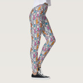 Leuke Gekke sneeuwpoppen Drink hete cacao Leggings (Rechts)