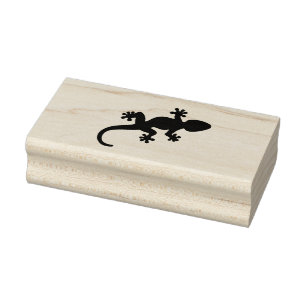 Leuke gekko hagedis rubberstempel