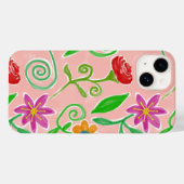 Leuke gekleurde bloemen Case-Mate iPhone case (Achterkant (horizontaal))