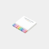 Leuke gekleurde potloden brief van schoolleerkrach post-it® notes (Schuin)