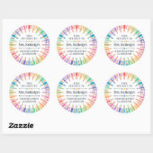 Leuke gekleurde potloden Eigenschap Leraar's Class Ronde Sticker (Vel)