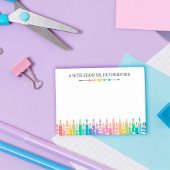 Leuke gekleurde potloden notitie van schoolleraar post-it® notes