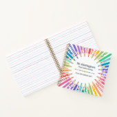 Leuke gekleurde potloden & sterren Teacher's Notes Notitieboek (Binnen)