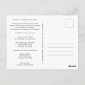 Leuke gekoesterde groene Polka Dots Afstudeerder F Briefkaart (Achterkant)