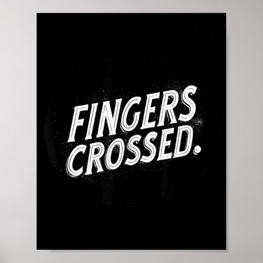 Leuke gekruiste vingers spraakstempel poster (Voorkant)