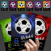 Leuke gele aangepaste tekst op voetbal verjaardag kaart