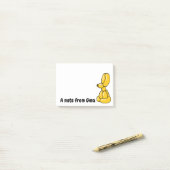 Leuke gele ballon konijn post-it® notes (Op bureau)