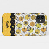 Leuke gele bijen iPhone Case (Achterkant (horizontaal))