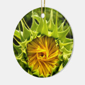 Leuke gele bloem Zonnebloem Keramisch Ornament (Links)