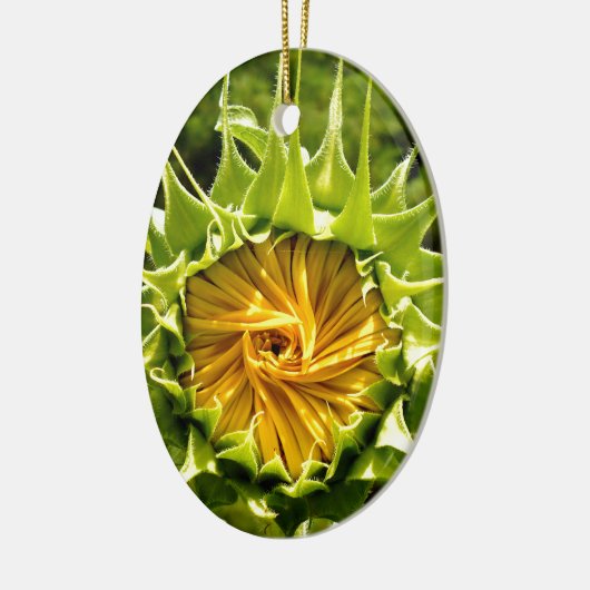 Leuke gele bloem Zonnebloem Keramisch Ornament (Links)