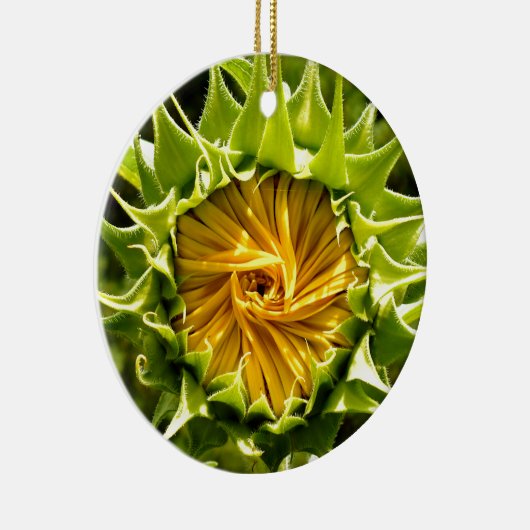 Leuke gele bloem Zonnebloem Keramisch Ornament (Rechts)