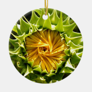 Leuke gele bloem Zonnebloem Keramisch Ornament