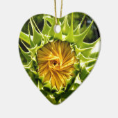 Leuke gele bloem Zonnebloem Keramisch Ornament (Links)