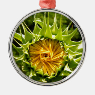 Leuke gele bloem Zonnebloem Metalen Ornament
