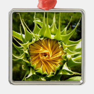 Leuke gele bloem Zonnebloem Metalen Ornament