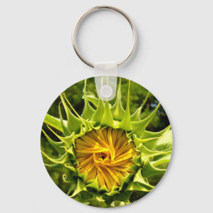 Leuke gele bloem Zonnebloem Sleutelhanger