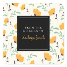 leuke gele bloemen bloemmotief vanuit de keuken va