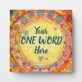 Leuke gele Boho custom inspirativiteit vrolijk Fotoplaat (Voorkant)