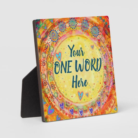 Leuke gele Boho custom inspirativiteit vrolijk Fotoplaat (Voorkant)