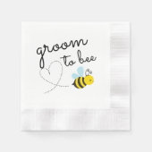 Leuke gele bruidegom om bij te zijn servet (Voorkant)