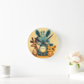 Leuke gele cartoon dieren Rond Kussen Ronde Klok (Huis)