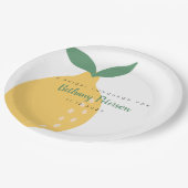 Leuke Gele Citroen Vrijgezellenfeest Luncheon Papieren Bordje (Gekanteld)