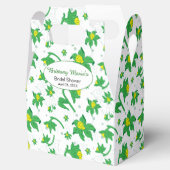 Leuke gele Daffodil gepersonaliseerde illustratie Bedankdoosjes (Geopend)