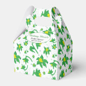 Leuke gele Daffodil gepersonaliseerde illustratie Bedankdoosjes (Voorkant Zijde)