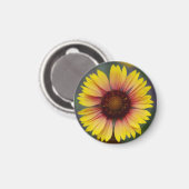 Leuke gele Daisy bloemenmagneet Magneet (Voorkant / Achterkant)