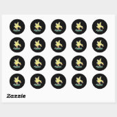 leuke gele eend ronde sticker (Vel)