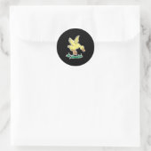 leuke gele eend ronde sticker (Tas)
