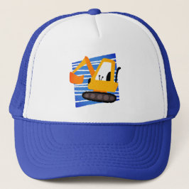 Leuke Gele Graafmachine Kinderen Machines Design Trucker Pet