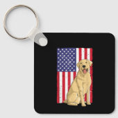 Leuke Gele Lab-kunst Gele Labrador Retriever Sleutelhanger (Voorkant)
