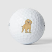 Leuke gele Labrador golfbal Golfballen (Voorkant)